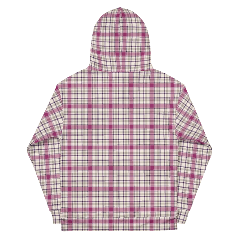 Magenta and Gray Plaid Hoodie product image (7)