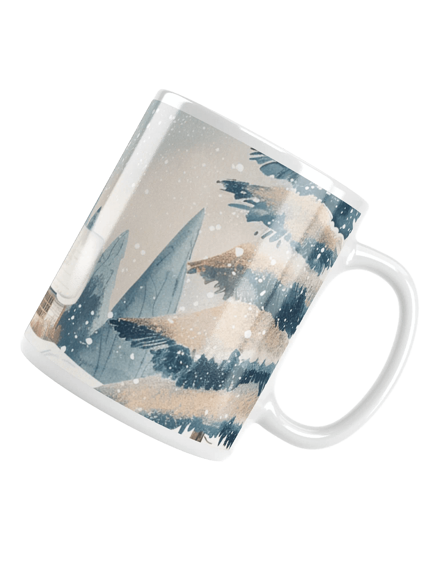 Snowy Winter White Glossy Ceramic Mug by Treasure Pie product image (5)