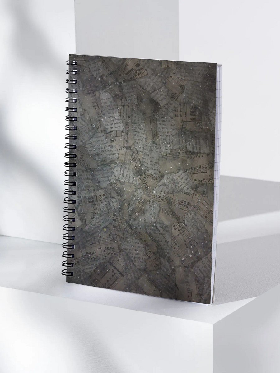 Night Universe of Words and Music Spiral Notebook product image (4)