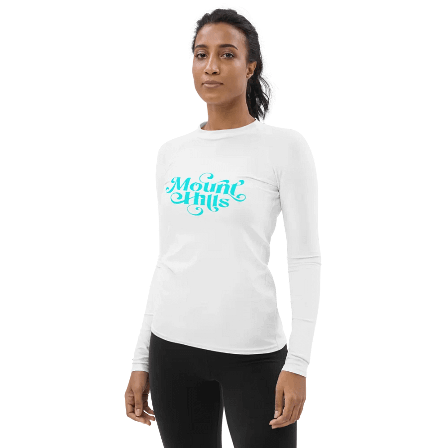 Turquoise Blue 'Mount Hills' Women's Rash Guard product image (3)