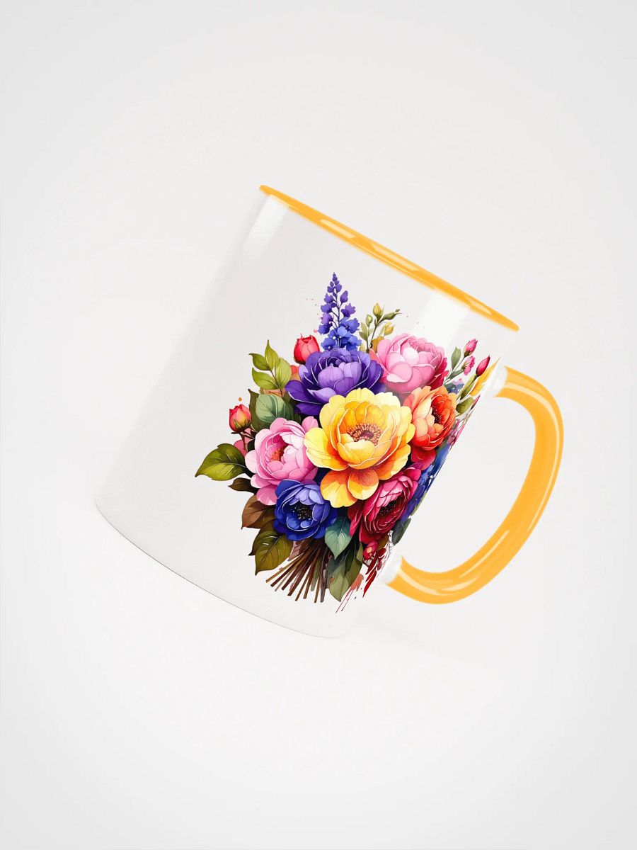 Columbia Road Market Peek-a-Boo Ceramic Mug (Orange Floral) product image (4)