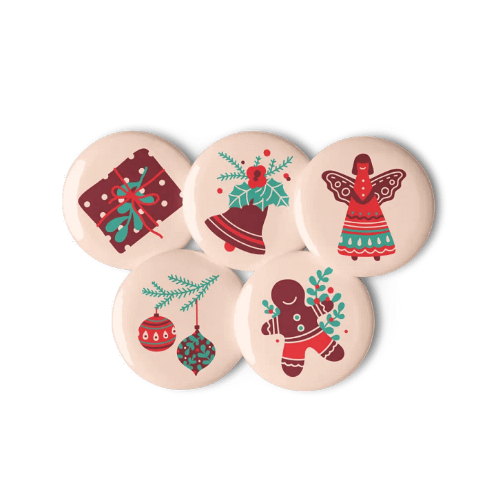 Festive Spirit Pin Buttons Set product image (2)