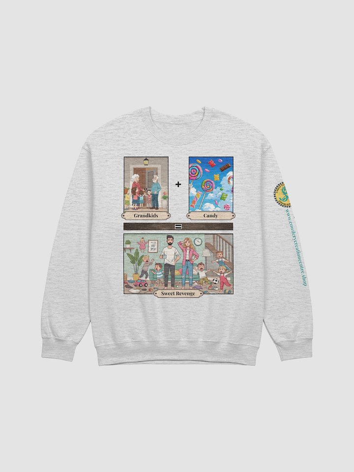 Grandkids + Candy = Sweet Revenge (Both) Gildan Classic Crewneck Sweatshirt Light Colors product image (9)