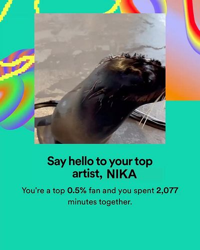 New year of #spotifywrapped but same top artist 🤝🦭 

Who do you think had the best track from the #yegzoo crew?