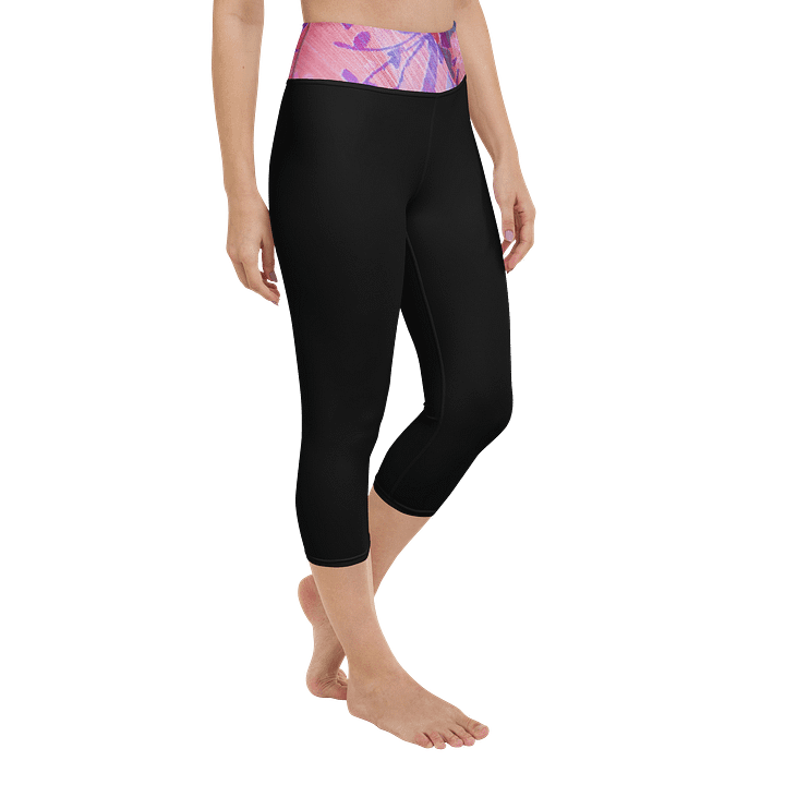 Paradise Breeze Black Yoga Capri Leggings product image (2)