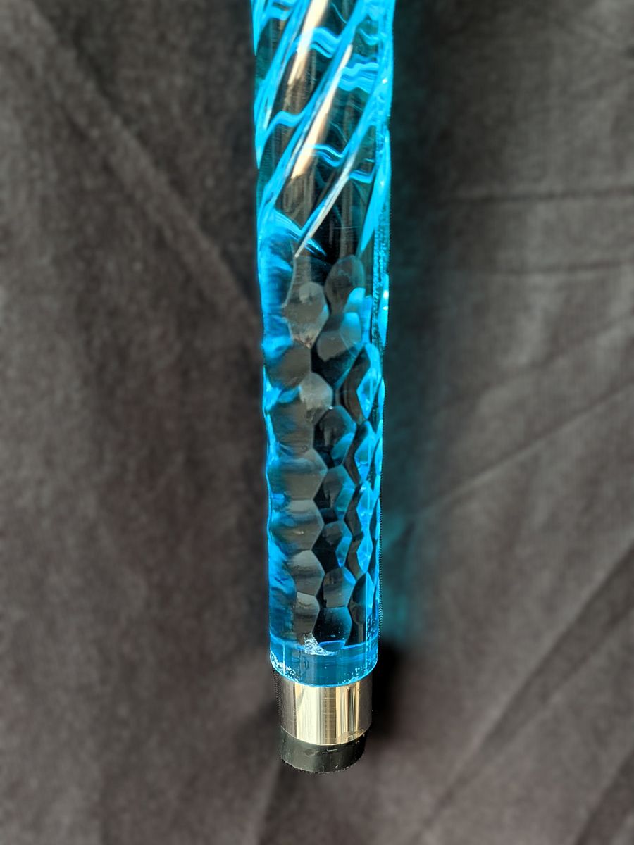 Luxury Neon Blue Acrylic Walking Cane – Women’s Special Edition product image (4)