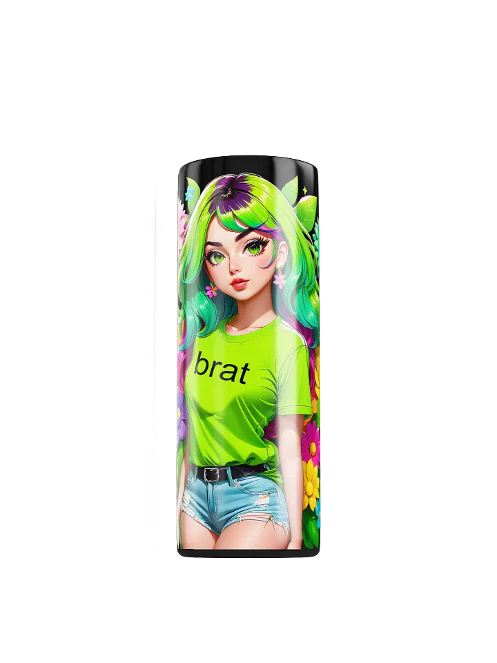 Brat 20 oz Skinny Stainless Steel Tumbler - Black - Brat Life v4 product image (1)