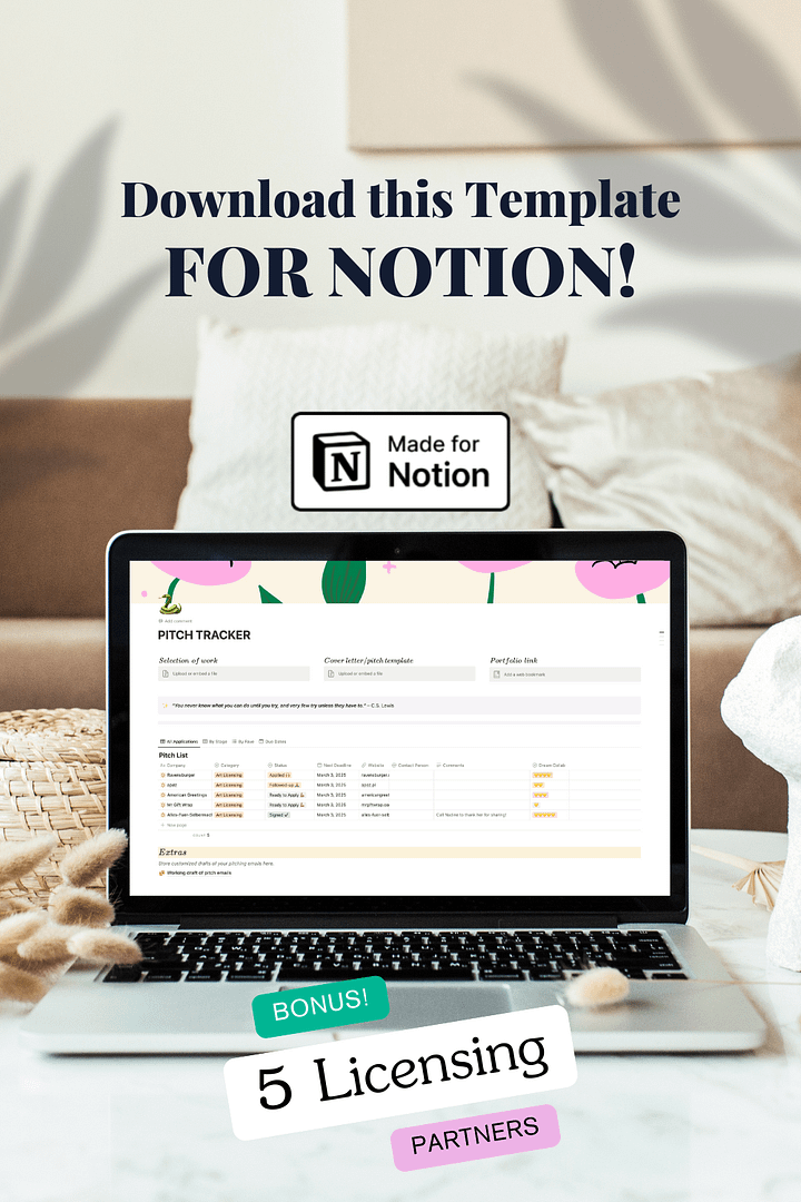 Notion Template – Pitch Tracker product image (1)