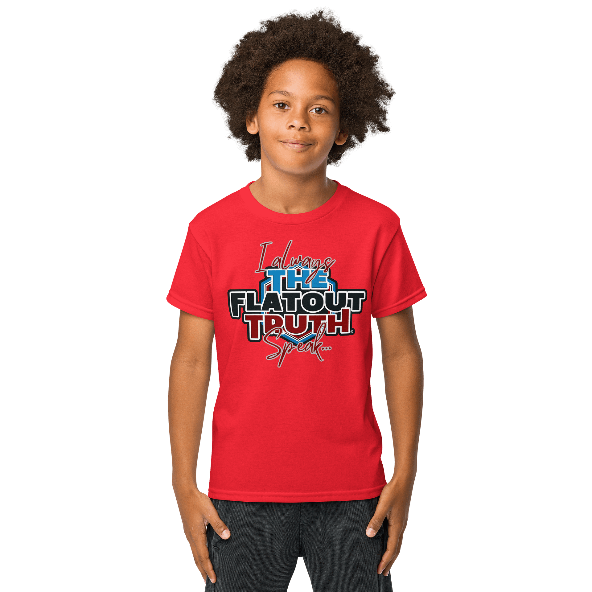 The Flat Out Truth "I always speak" Youth Sports Tee product image (25)