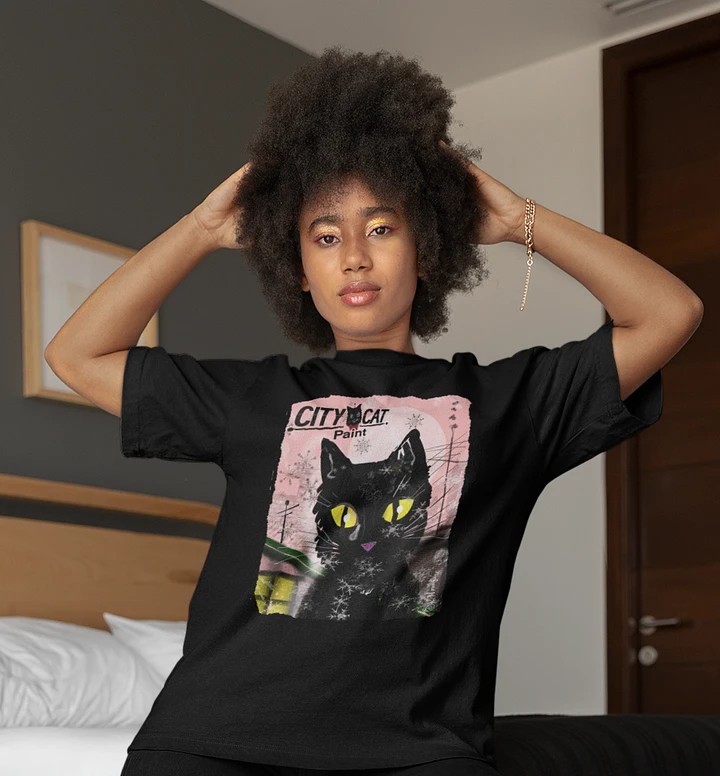CityCatPaint8 'Pink Tears' Organic Cotton Unisex Tee product image (1)