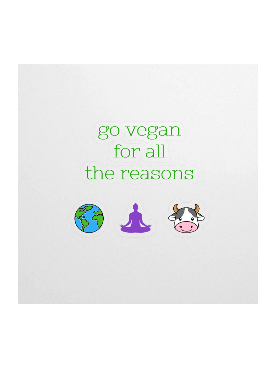 “Go Vegan for all the Reasons” Fun Sticker product image (1)