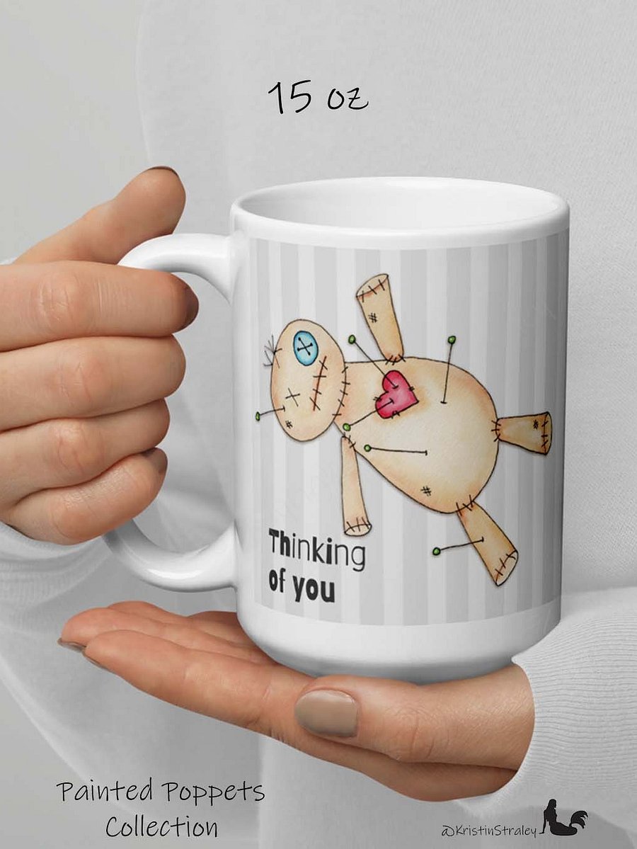 Painted Poppet Voodoo Doll "Thinking of You" Mug product image (3)