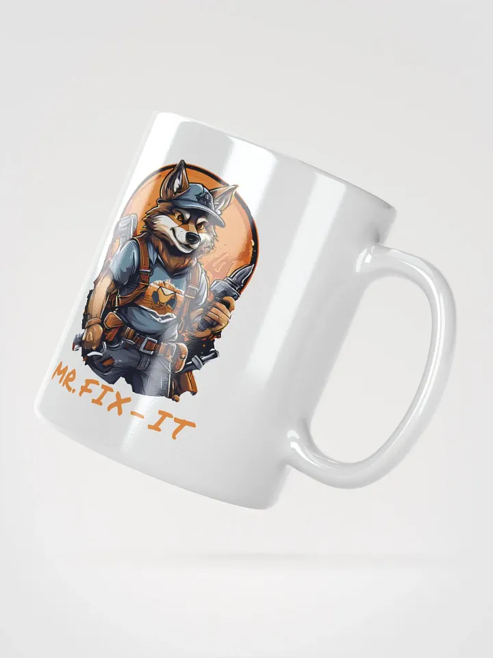 Mr. Fix-It Cool Funny Wolf Handyman Ceramic White Mug | Perfect Gift for Handymen and DIY Enthusiasts | Durable and Stylish Coffee Mug product image (2)