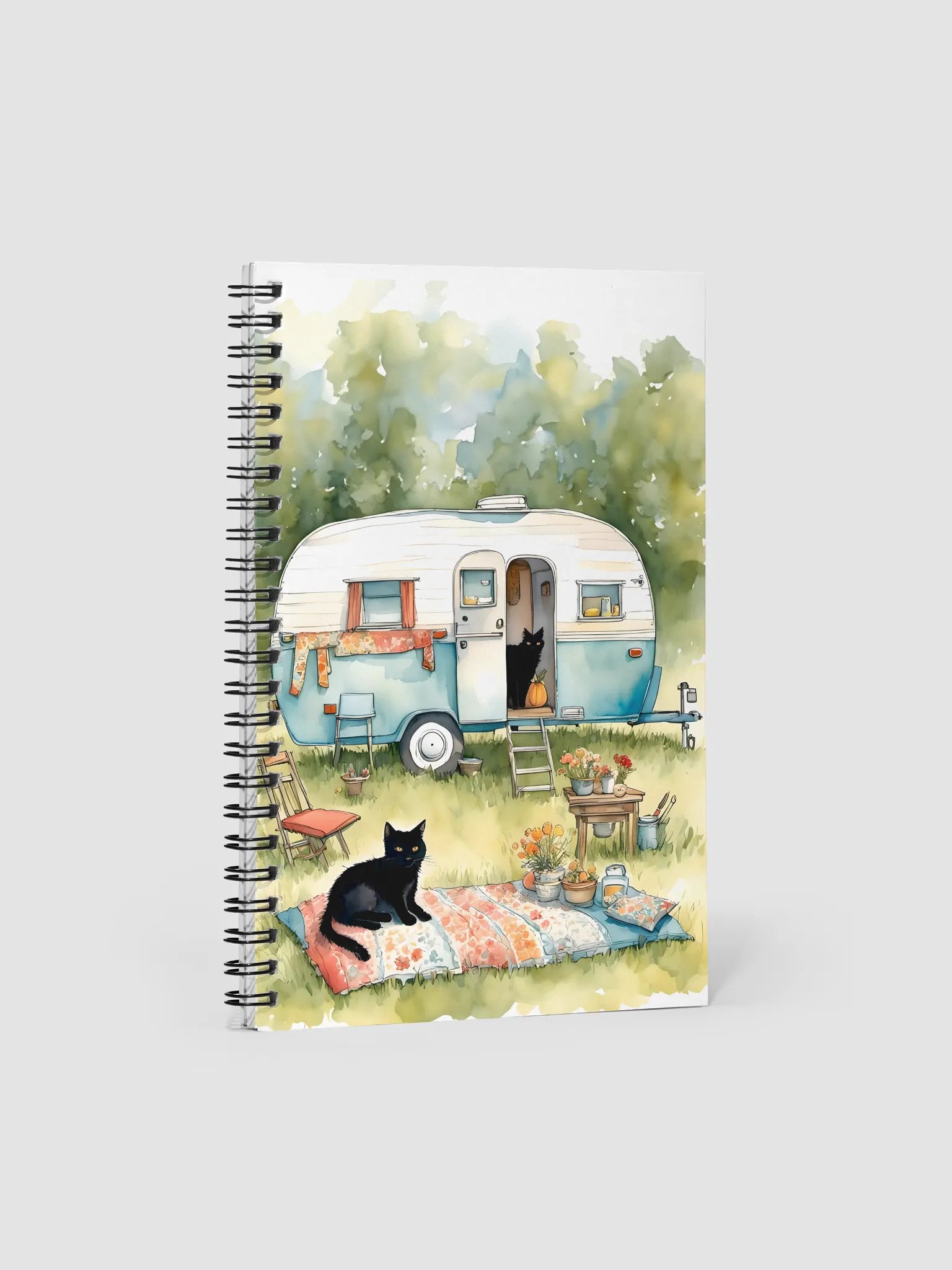 Forest Retreat with Feline Friends Spiral Notebook product image (1)