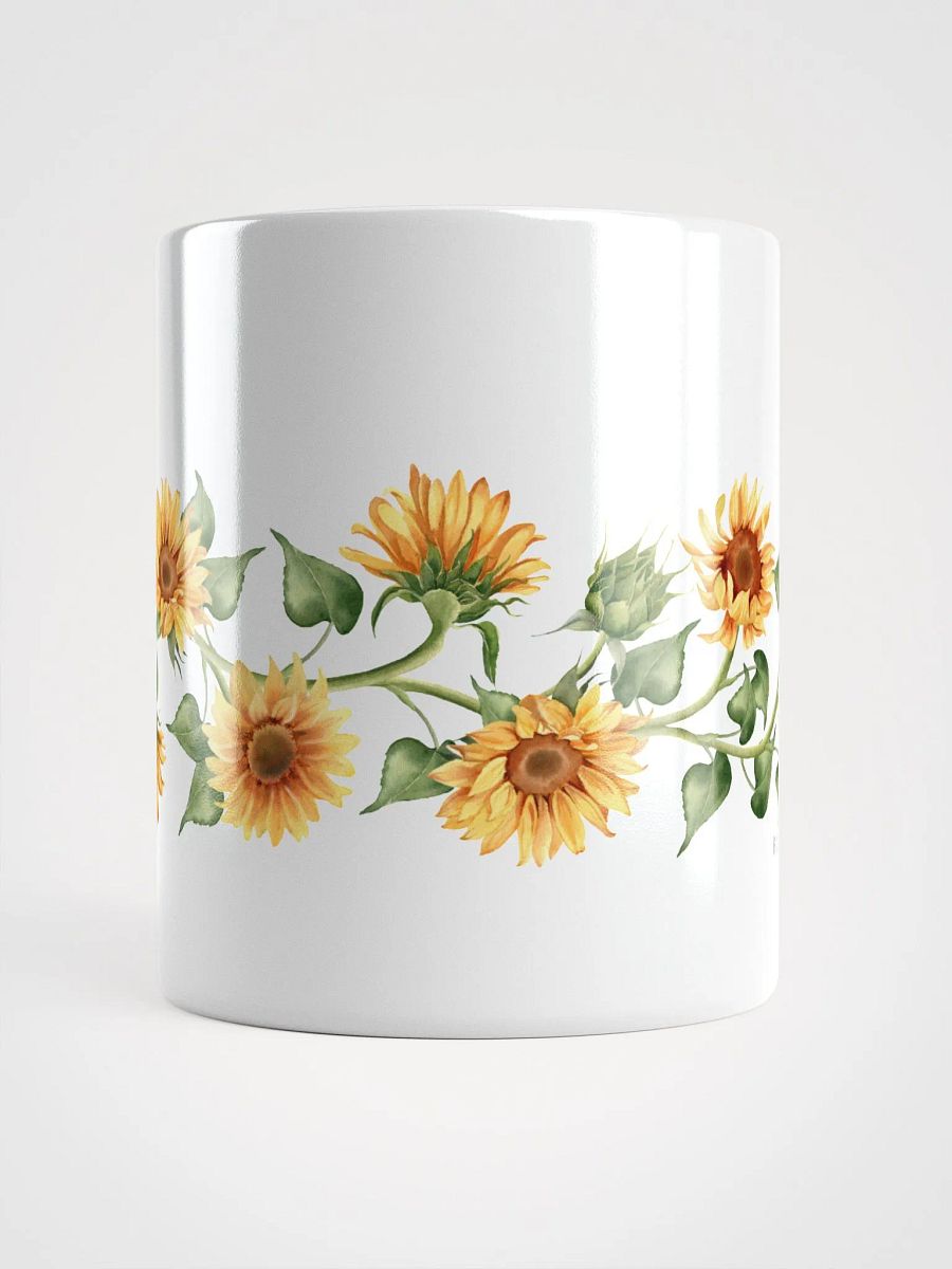 Sunflower Vine White Ceramic Mug product image (5)