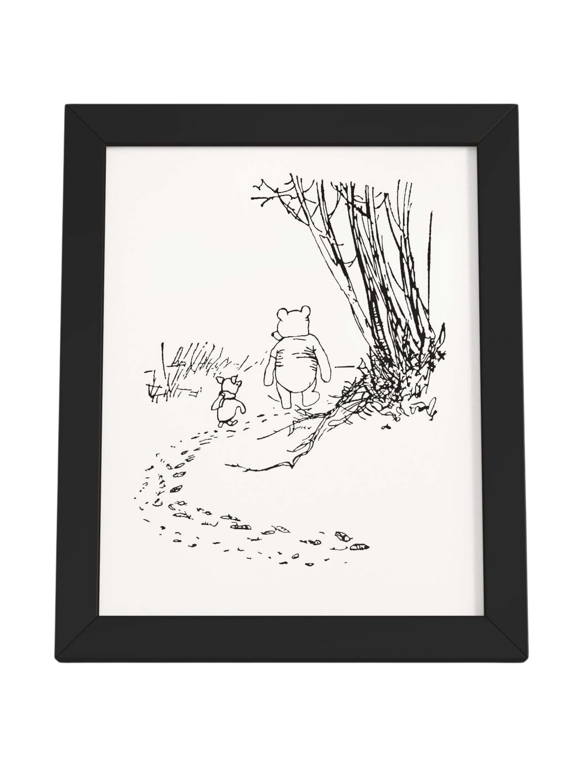 Pooh Bear and Piglet Walking the Path Framed Artwork product image (1)