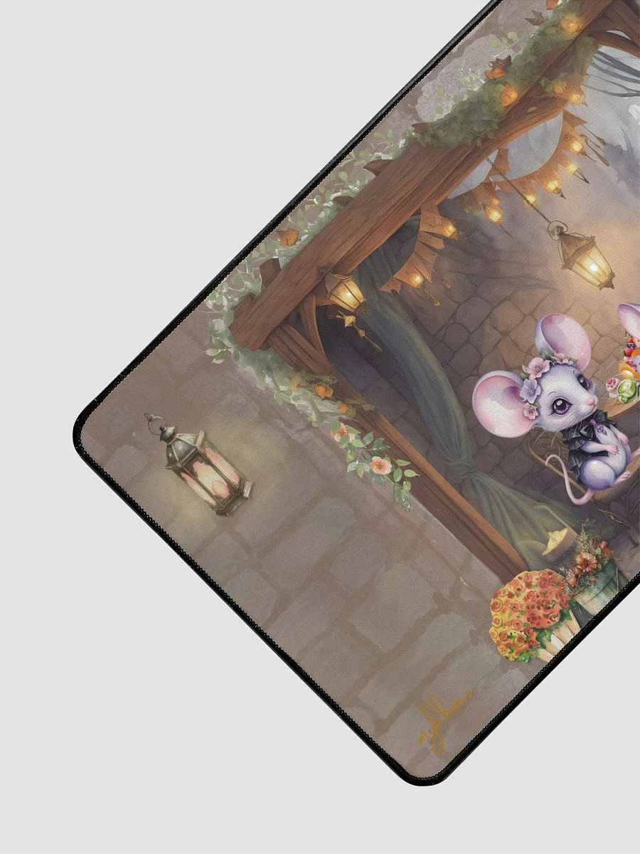 Gothic Mice's Nocturnal Tea Time Soiree Desk Mat | Large 15.5