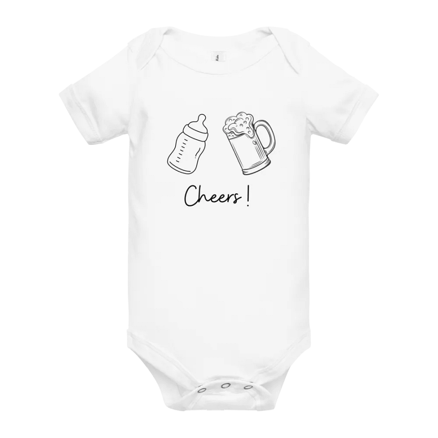 Baby Bottle and Beer Stein - Baby Short Sleeve Onesie product image (10)