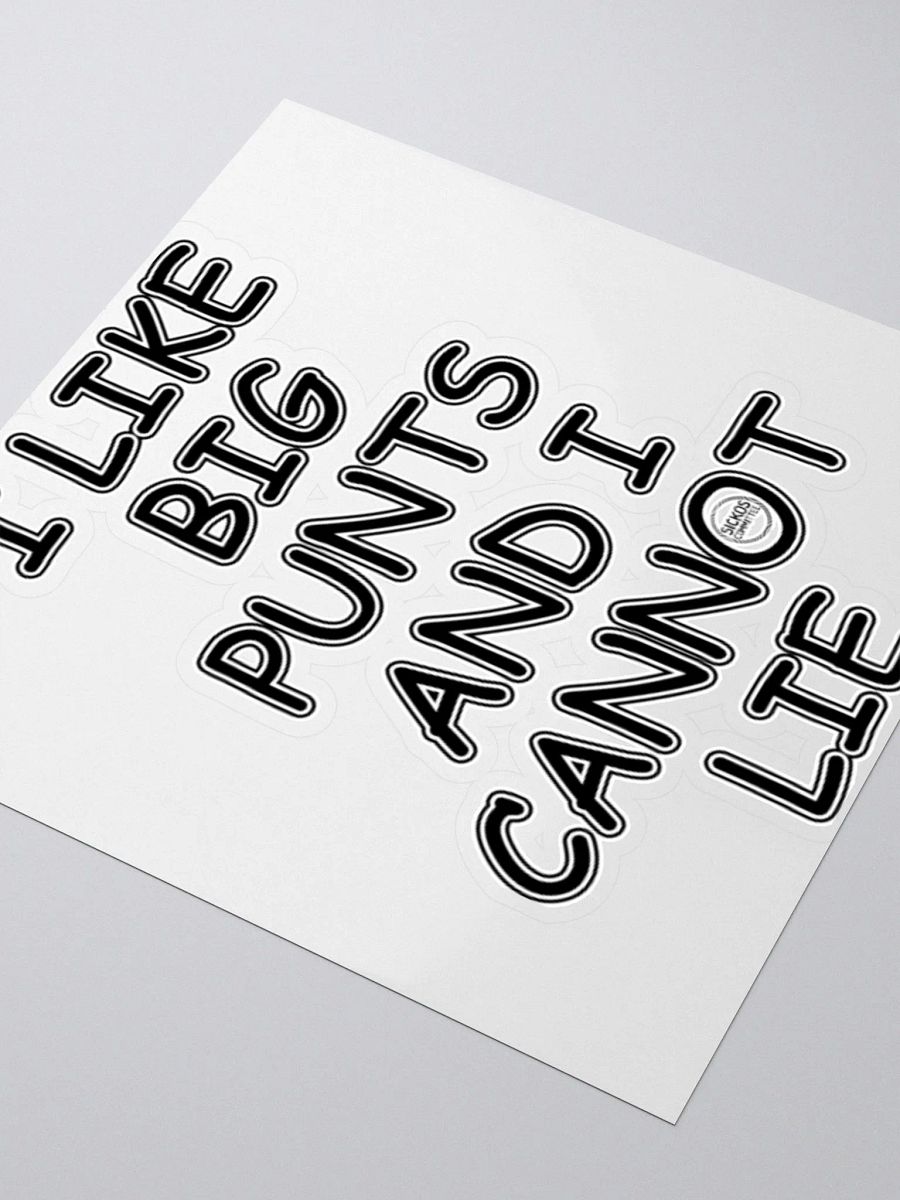 I LIKE BIG PUNTS AND CANNOT LIE Sticker product image (7)
