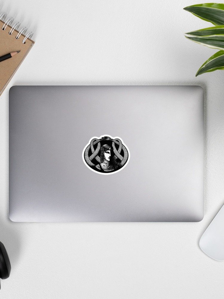 Hel in Black Portrait Sticker Set - Norse Mythology Goddess Hel and World Serpent Jörmungandr product image (2)