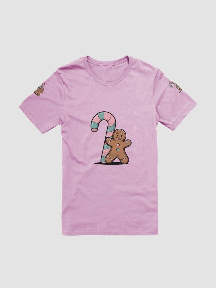 Festive Candy Cane and Gingerbread Man T-Shirt product image (3)