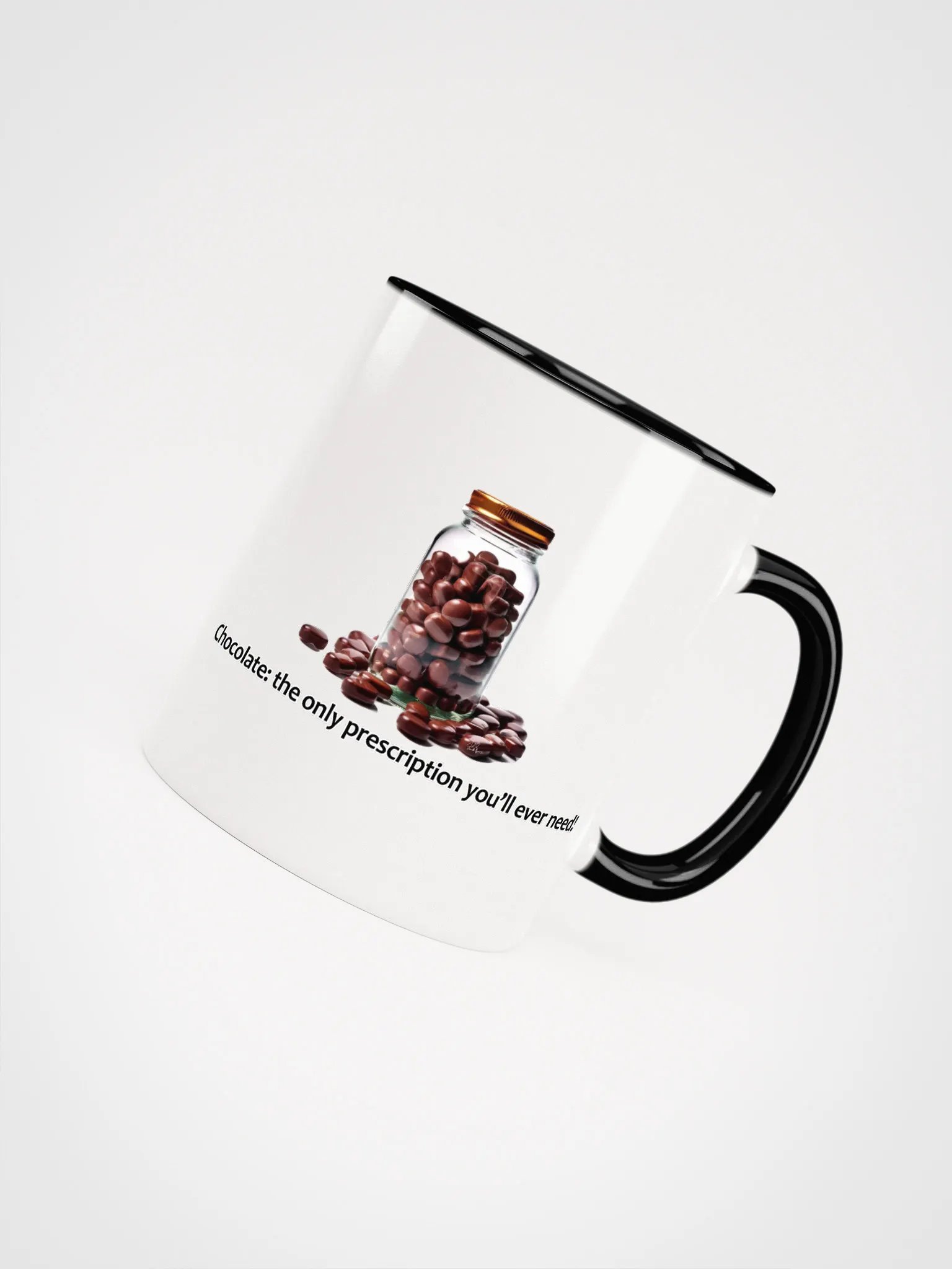 Chocolate: the only prescription you’ll ever need! COLORED MUG product image (4)