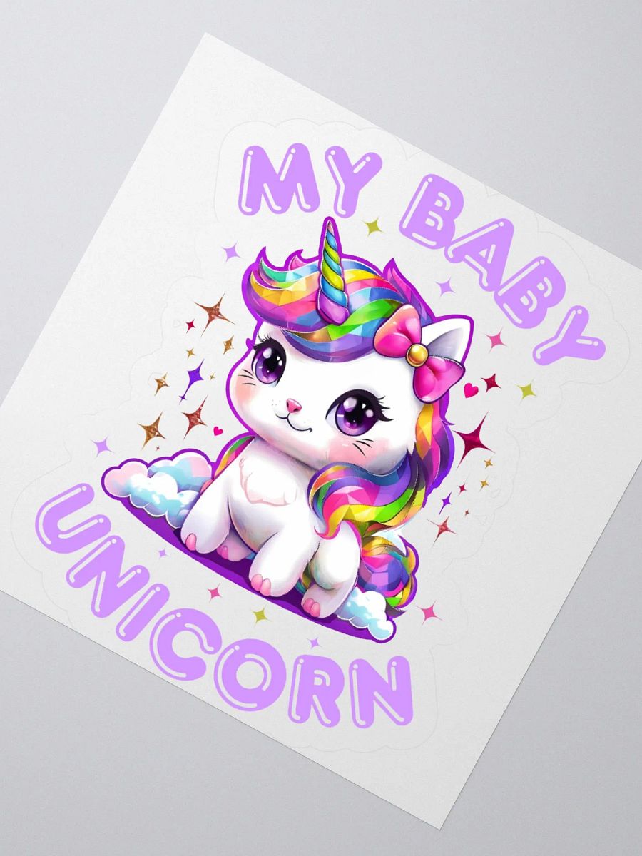 Whimsical Baby Unicorn Kiss Cut Stickers product image (8)