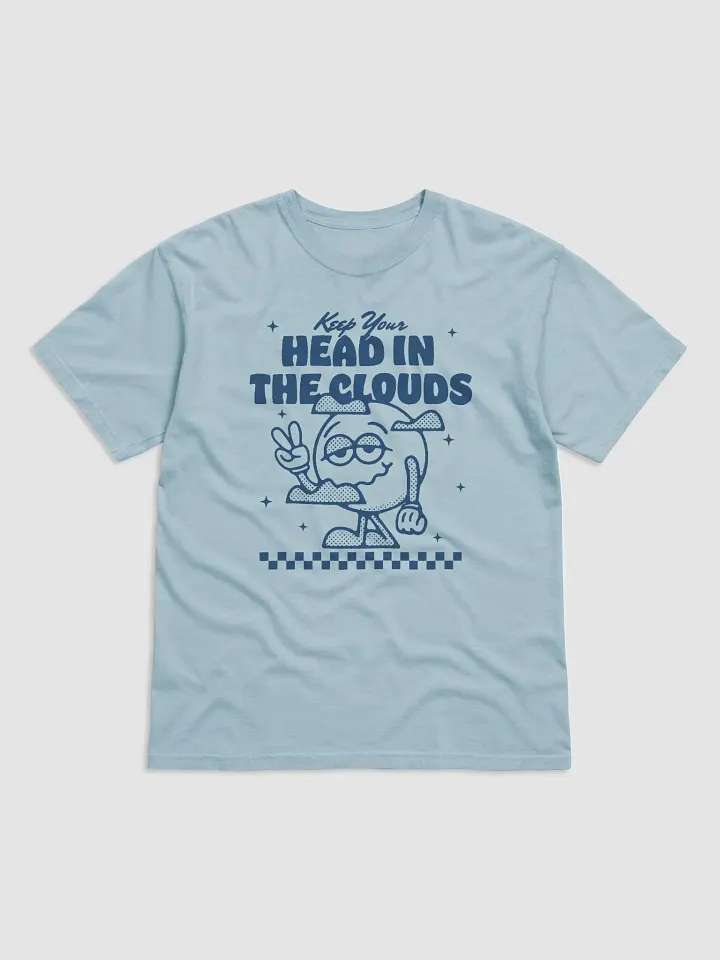 Keep Your Head in the Clouds | Motivational Retro-Style Y2K Streetwear with a Sun Mascot and Checkerboard Pattern product image (6)