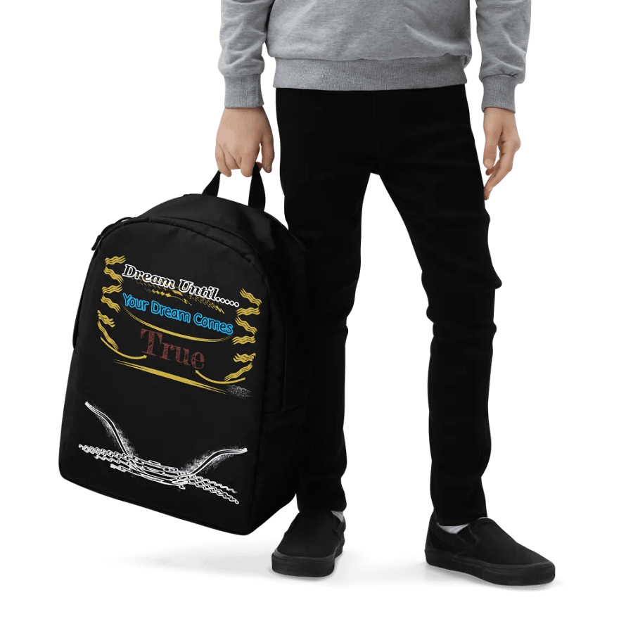 Dream Until.. Your Dream Comes True - Black - Minimalist Backpack product image (7)