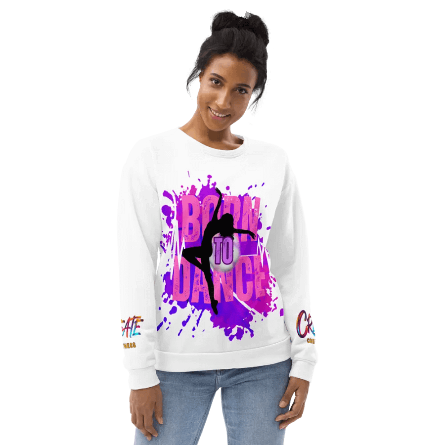Born to Dance Her Silhouette Vibrant Visionary All-Over Print Sweatshirt product image (5)