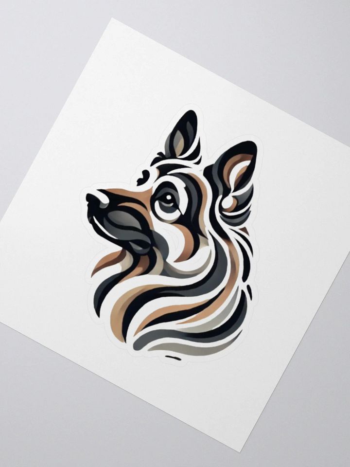 Sleek German Shepherd Abstract Art Sticker product image (4)
