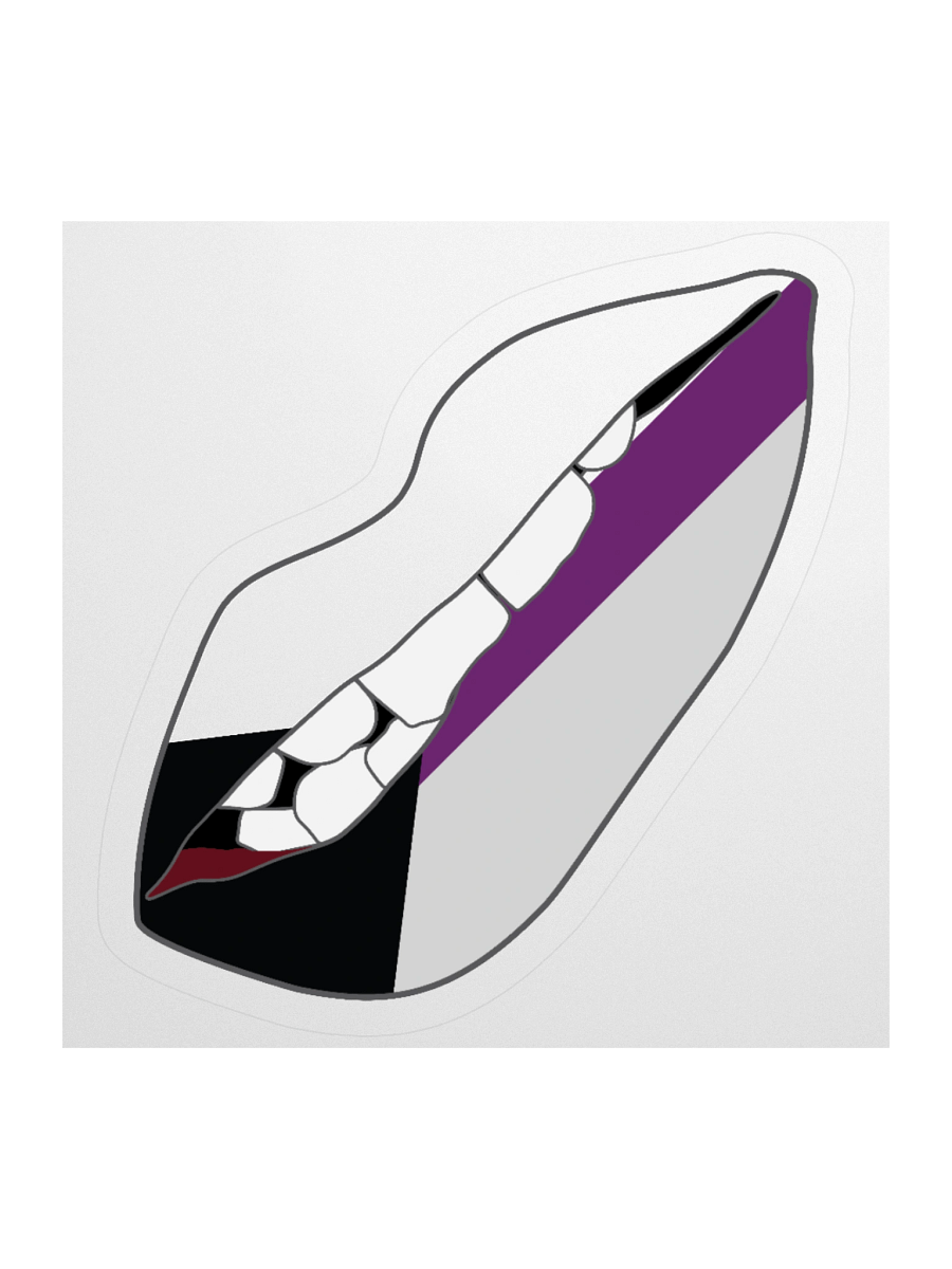 Demisexual Pride Flag Biting Lips Sticker product image (2)