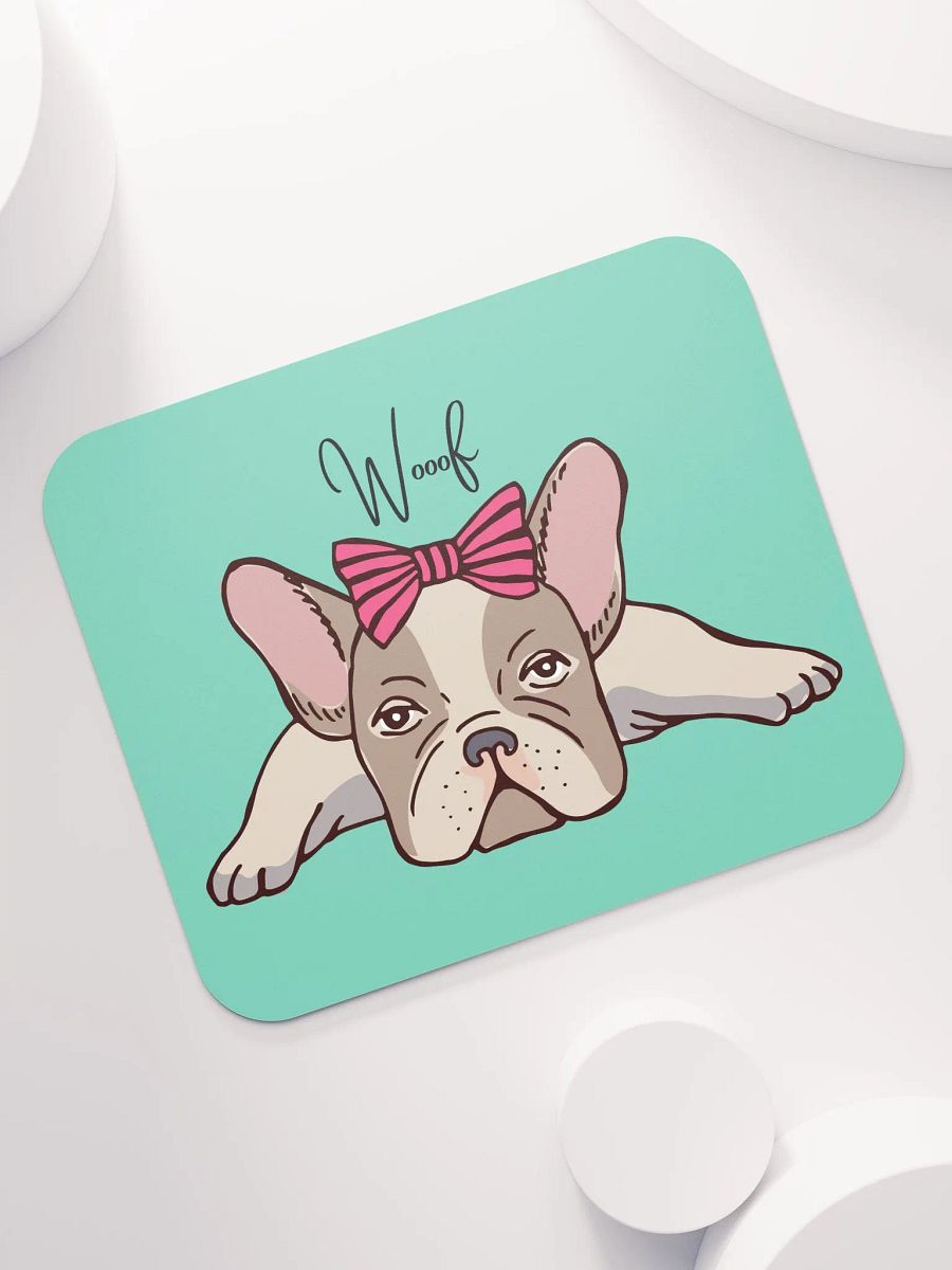 Girly French Bulldog Mouse Pad product image (2)