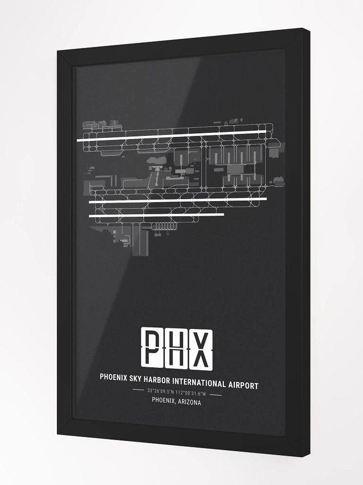 Framed Airport PHX Premium Map On Matt Paper product image (2)