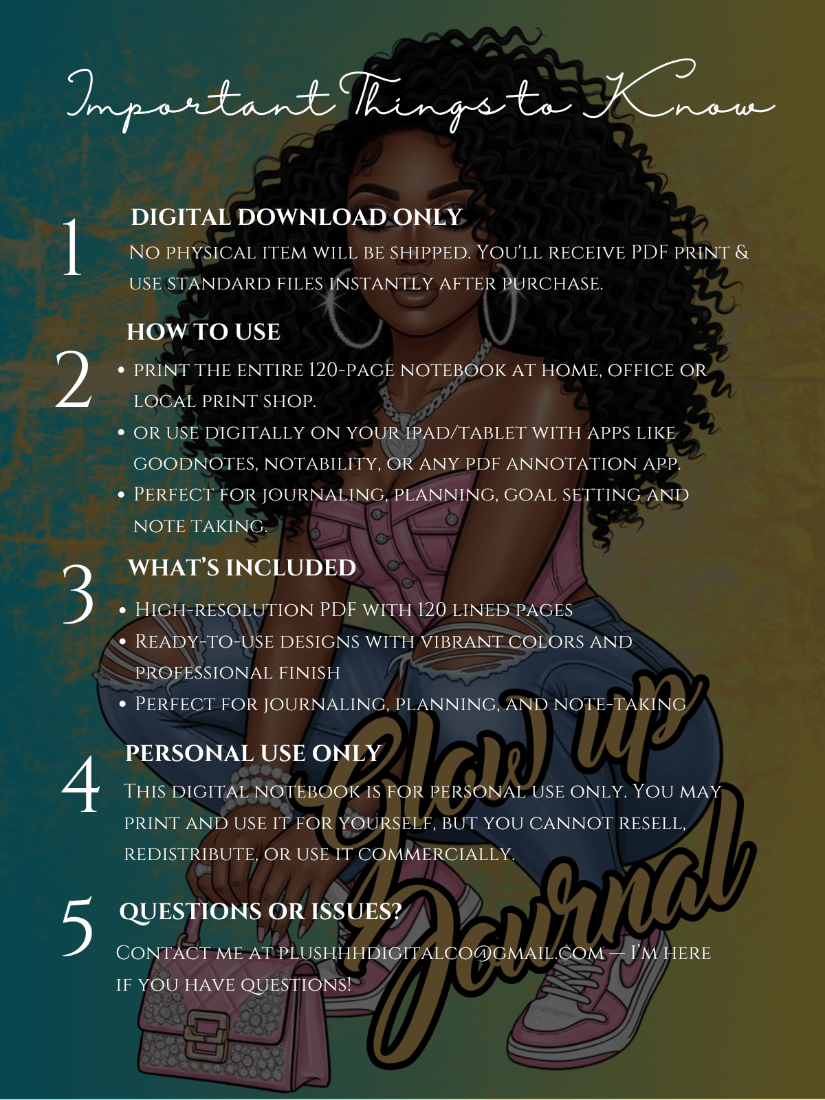 Glow Up Journal Digital Notebook product image (4)