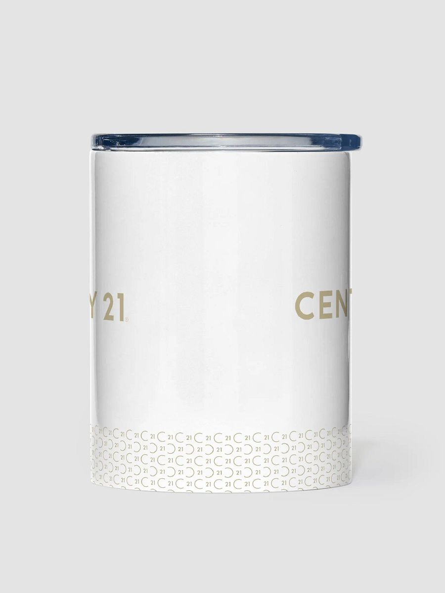 10oz Stainless Steel Tumbler with Gold Wordmark + Seal Pattern product image (1)