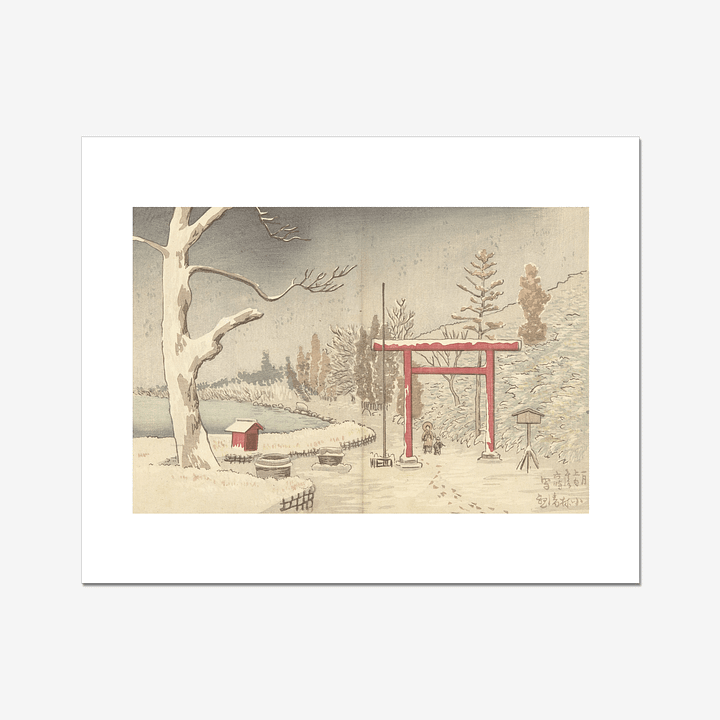 Snow at Hakone Shrine - Kobayashi Kiyochika product image (1)