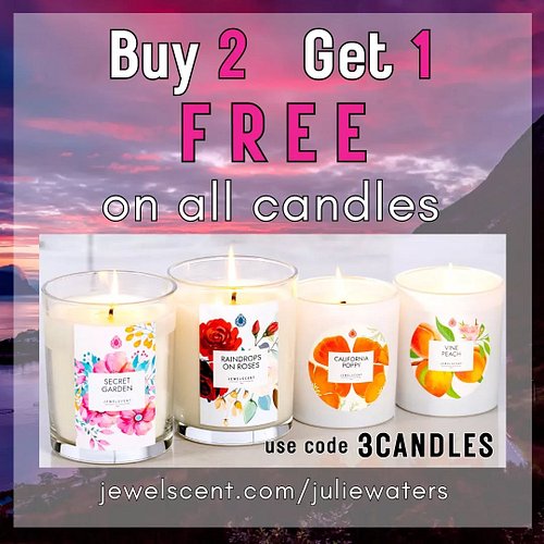 Buy 2 get 1 FREE on all candles! Just use code 3CANDLES at checkout.

jewelscent.com/juliewaters
💎 link in bio
#jsbyjulie #ca...
