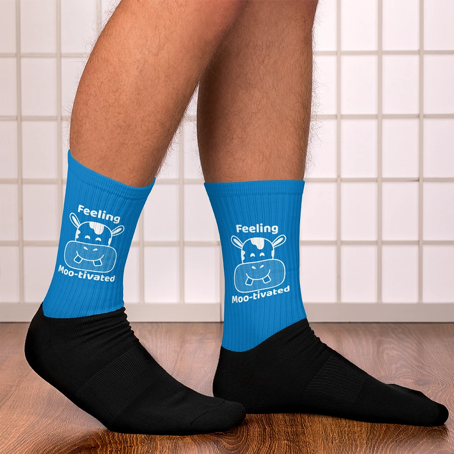 Feeling Mootivated Blue Cow Socks product image (13)