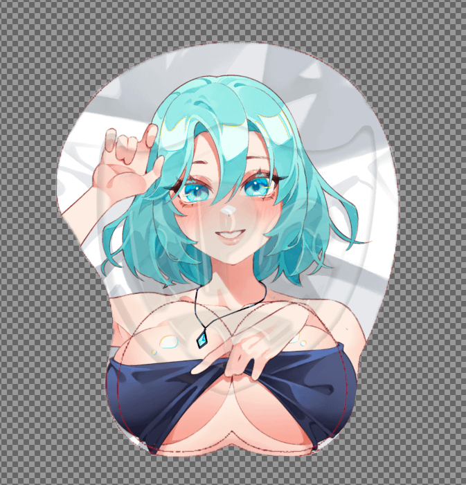 Selphie the Slime Girl - 3D Mouse Pad product image (1)