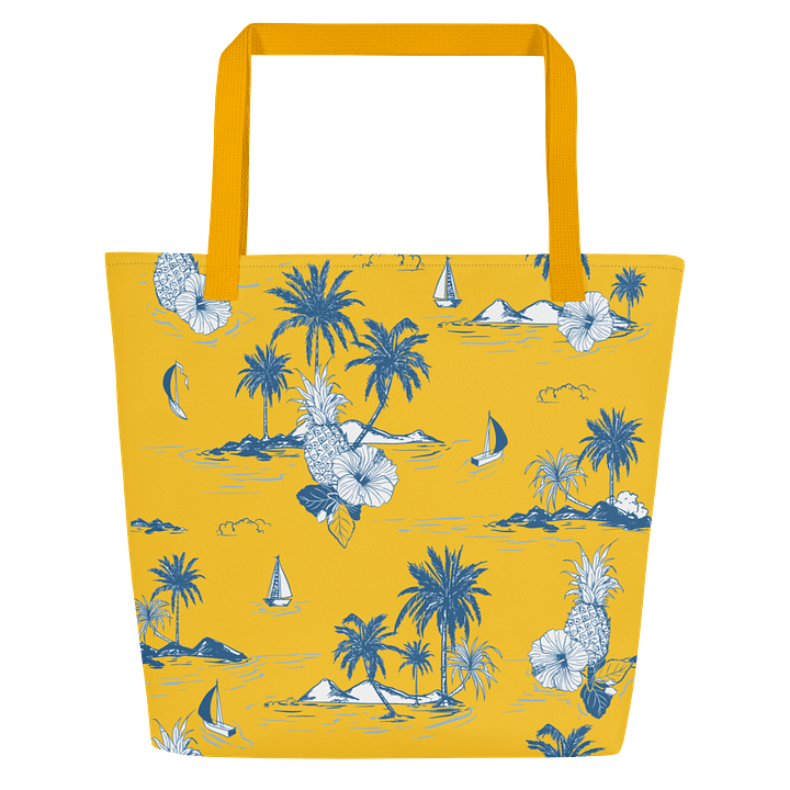 Tropical Island Large Tote Bag with Pocket product image (7)