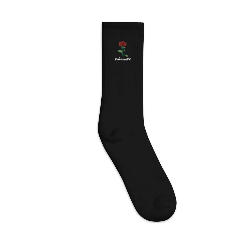Blooming Rose Embroidered Socks product image (1)