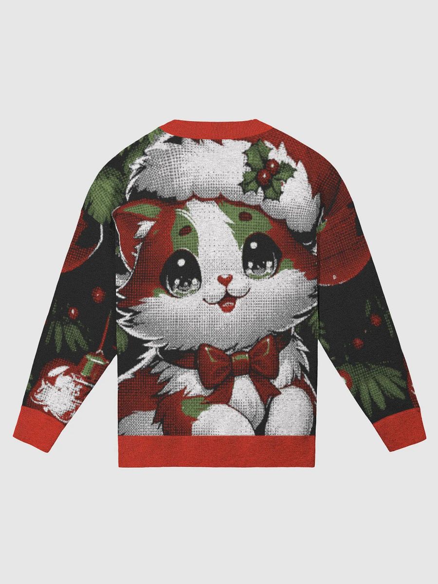Green & Red Christmas Cat Sweater Perfect For Winter Cheer & Vibes product image (2)