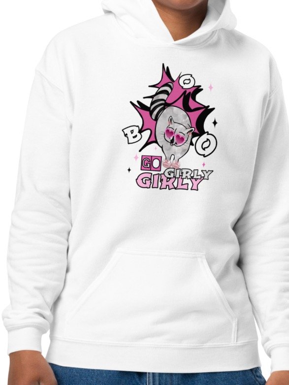 Girly Raccoon Heart Hoodie product image (2)