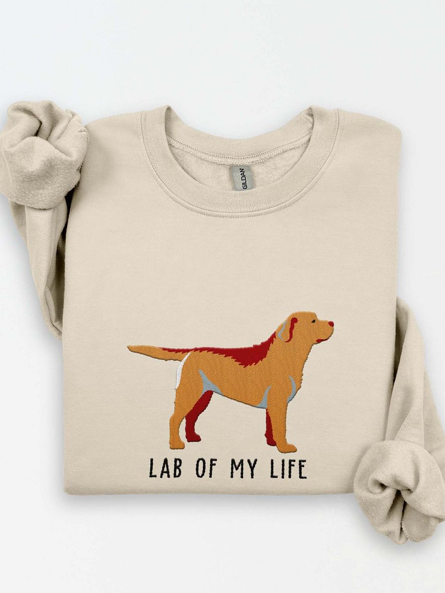 Lab of My Life Sweatshirt (Embroidered) of a Labrador Retriever product image (1)