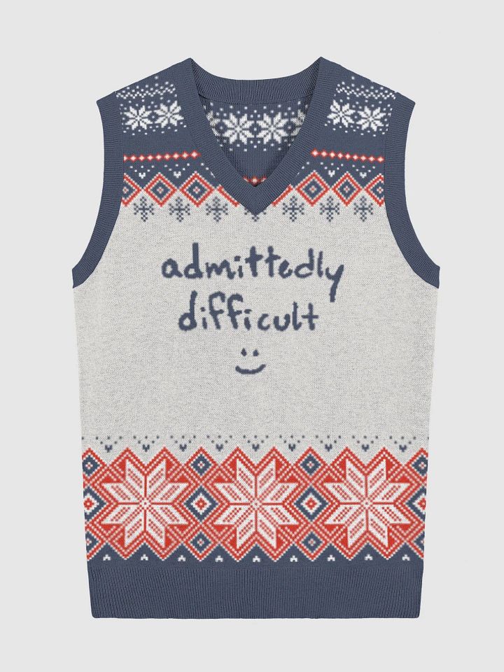 admittedly difficult (holiday 2) knitwear vest product image (5)