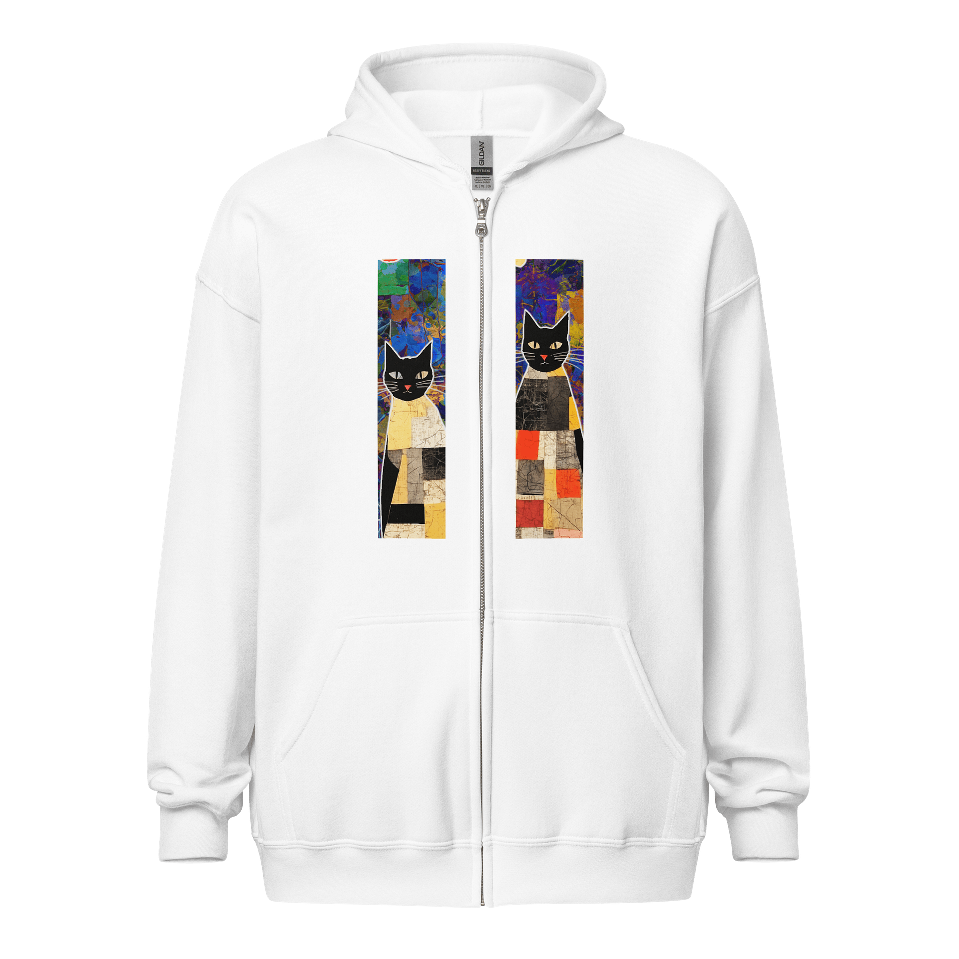 Patchwork Feline Dream Zip Hoodie product image (25)