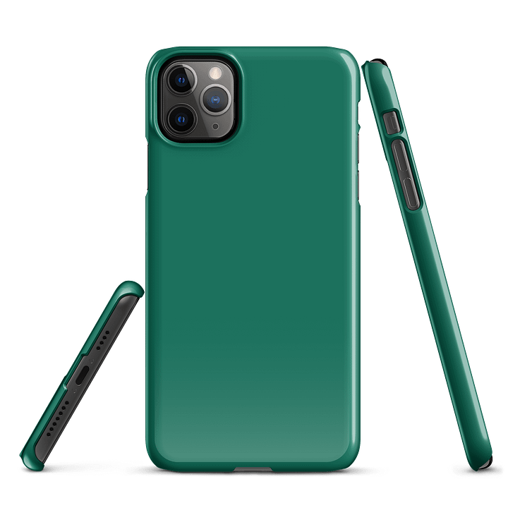 Deep Blue Green Solid Color iPhone® Glossy Snap Case product image (1)