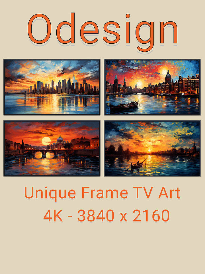 Cityscape and Landscape Frame TV Art product image (1)
