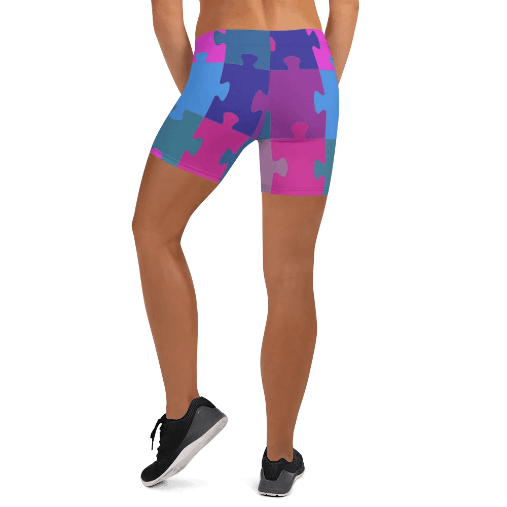 Modern Cool Multi-Colored Puzzle Pattern Shorts product image (7)